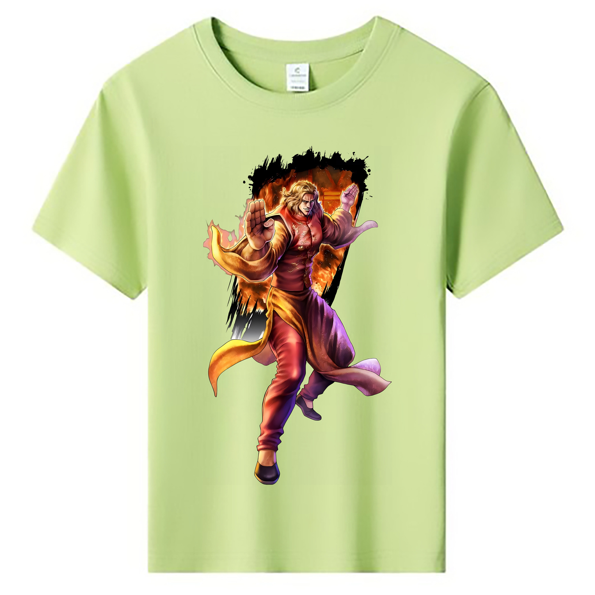 （画像用） 北斗の拳 Fist of the North Star 綿100％キッズTシャツ（フロントプリント）